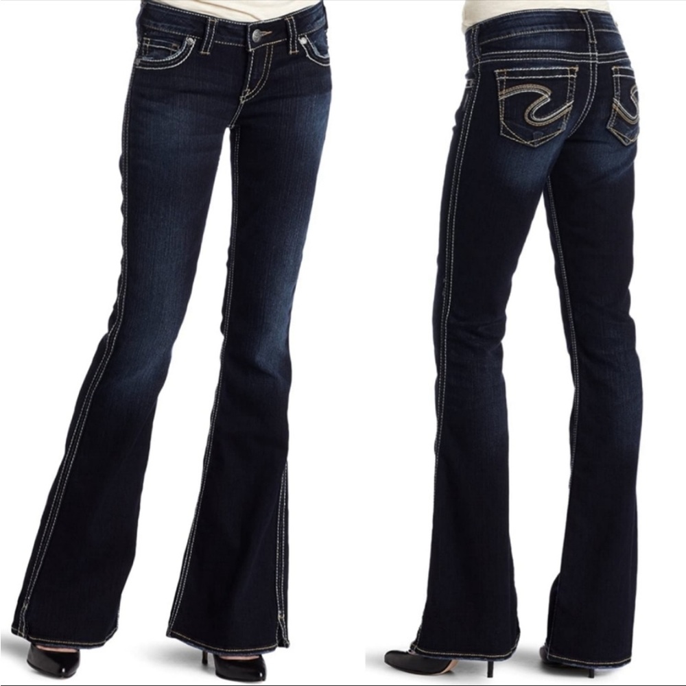 Silver Francis 22 Flare Jeans 25x33. Good, used condition.